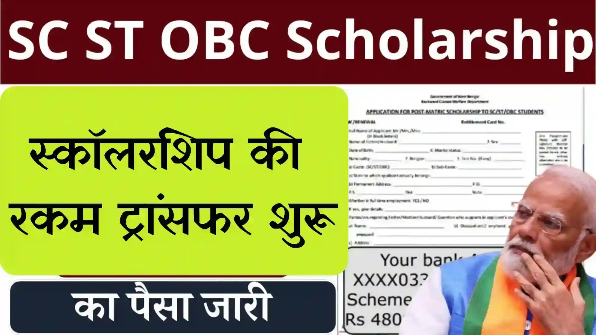 SC ST OBC Scholarship 2025